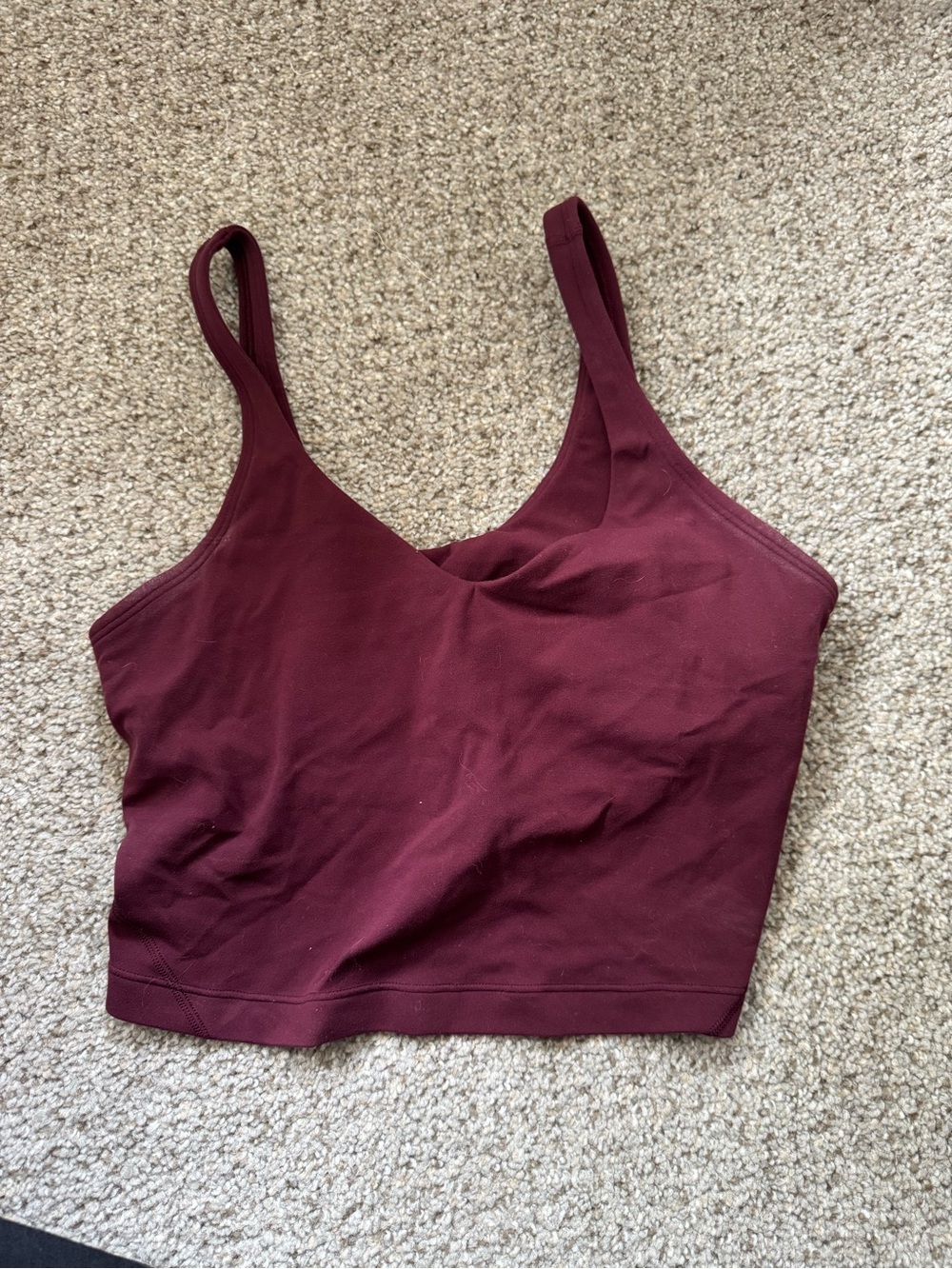 Lululemon Align Burgundy Crop Tank Top